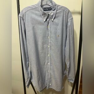 Ralph Lauren Men's Blue Oxford Button Down Shirt